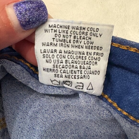 High-Waisted Skinny Button-Fly Blue Jeans By Red Bottoms Size 11/30 - Picture 5 of 13